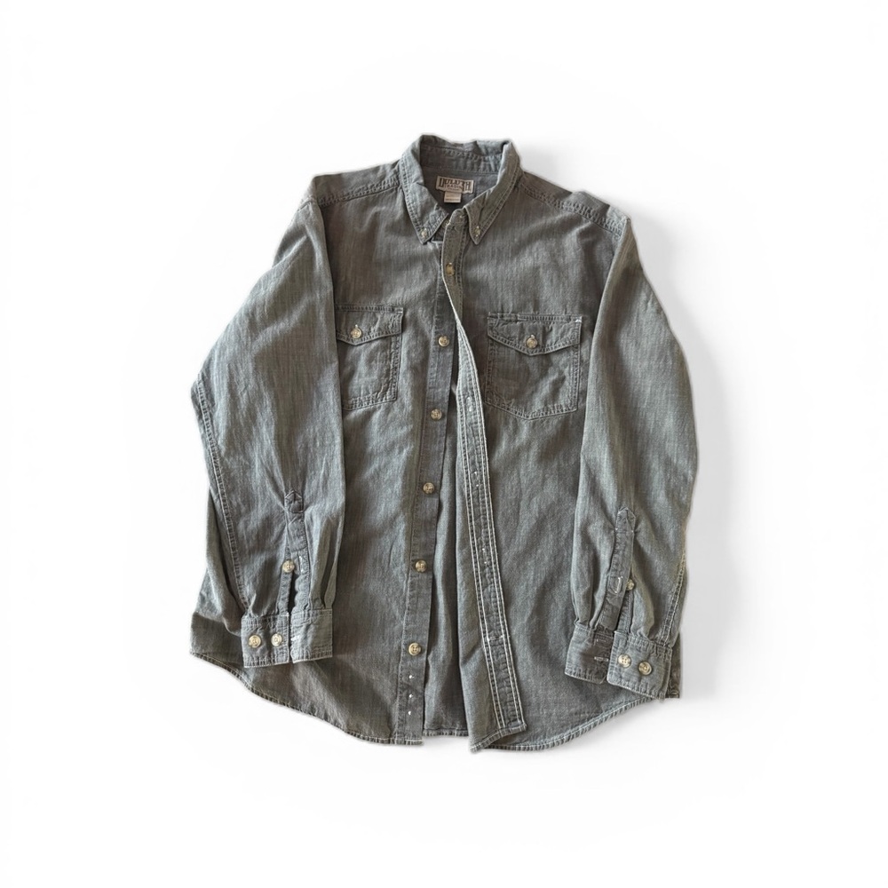Duluth Trading Co Charcoal Cotton Shirt